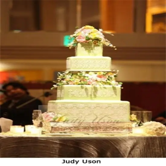 Five Tier Lace Cake Stencil Set | C367 by Designer Stencils | Cake Decorating Tools | Baking Stencils for Royal Icing, Airbrush, Dusting Powder | Reusable Plastic Food Grade Stencil for Cakes | Easy to Use & Clean Cake Stencil {5}