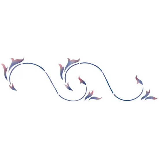 Swirl Design Wall Stencil | 084 by Designer Stencils | Pattern Stencils | Reusable Stencils for Painting | Safe & Reusable Template for Wall Decor | Try This Stencil Instead of a Wallpaper | Easy to Use & Clean Art Stencil Pattern {1}