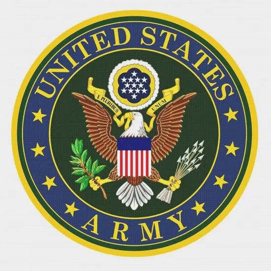 US American Army Crest Insignia Emblem Counted Cross Stitch Chart Pattern {2}