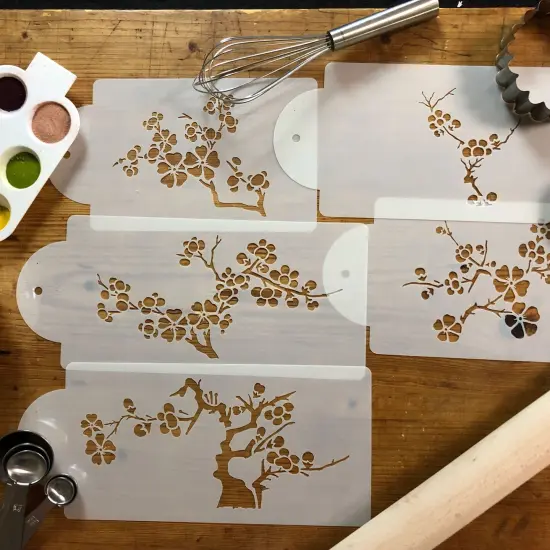 Blooming Cherry Tree Cake Stencil Set | C440 by Designer Stencils | Cake Decorating Tools | {5}