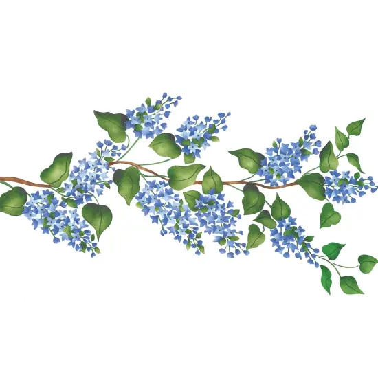 Lilac Branch Wall Stencil | 2490 by Designer Stencils | Floral Stencils | Reusable Art Craft Stencils for Painting on Walls, Canvas, Wood | Reusable Plastic Paint Stencil for Home Makeover | Easy to Use & Clean Art Stencil {2}