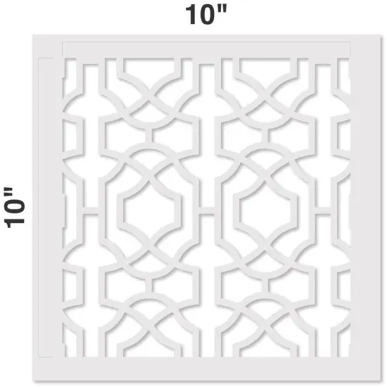 Moroccan Trellis All Over Embossing 12 x 12 Stencil | FS065 By Designer Stencils | Pattern Stencils | Reusable Stencils for Painting on Wood, Wall, Tile, Canvas, Paper, Fabric, Furniture, Floor | Try Instead of a Wallpaper | Easy to Use & Clean {2}