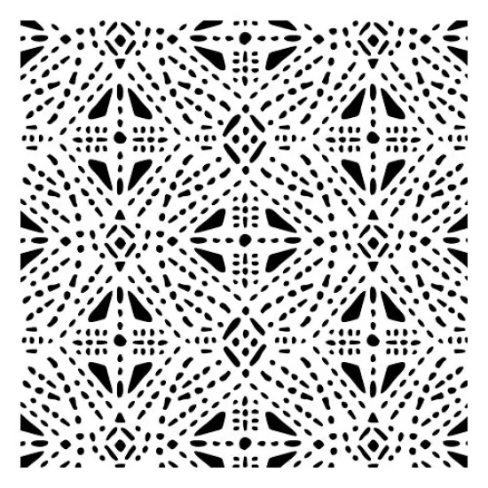 Tribal Stitches All Over Embossing 12 x 12 Stencil | FS077 by Designer Stencils | Pattern Stencils | Reusable Stencils for Painting on Wood, Wall, Tile, Canvas, Paper, Fabric, Furniture, Floor | Try Instead of a Wallpaper | Easy to Use & Clean {1}