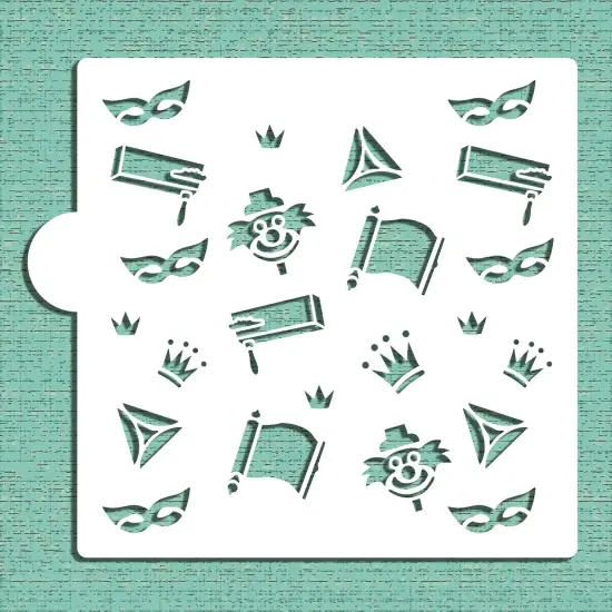 Purim Cookie & Craft Stencil | CM119 by Designer Stencils | Cookie Decorating Tools | Baking Stencils for Royal Icing, Airbrush, Dusting Powder | Craft Stencils for Canvas, Paper, Wood | Reusable Food Grade Stencil {4}