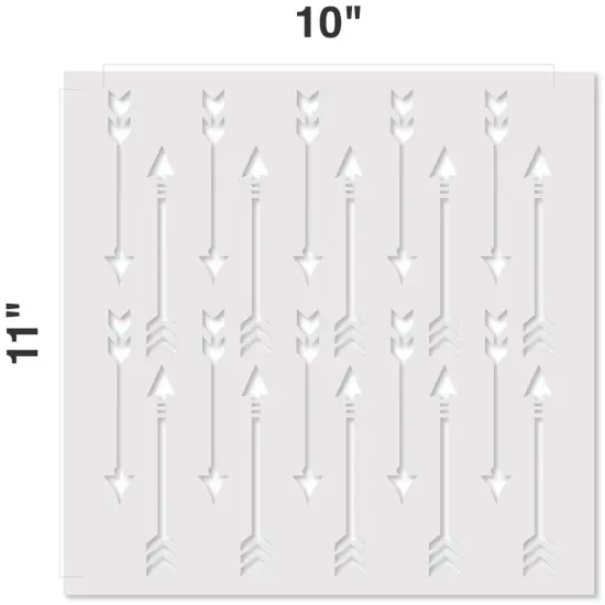 Arrow All Over Embossing 12 x 12 Stencil | FS079 by Designer Stencils | Pattern Stencils | Reusable Stencils for Painting on Wood, Wall, Tile, Canvas, Paper, Fabric, Furniture, Floor | Try Instead of a Wallpaper | Easy to Use & Clean {2}