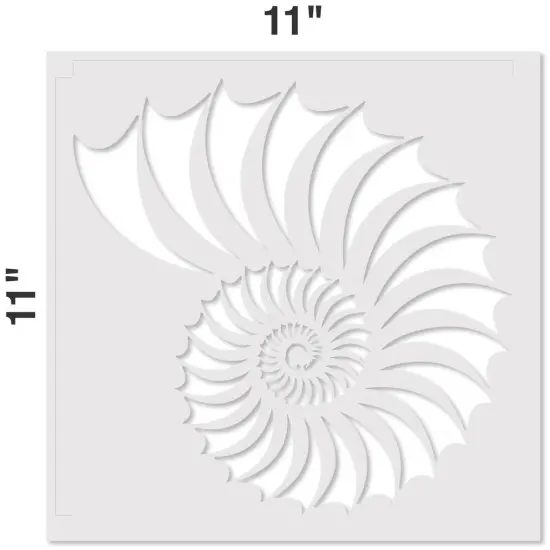 Nautilus Shell Embossing 12 x 12 Stencil | FS067 by Designer Stencils | Reusable Stencils for Painting | {2}
