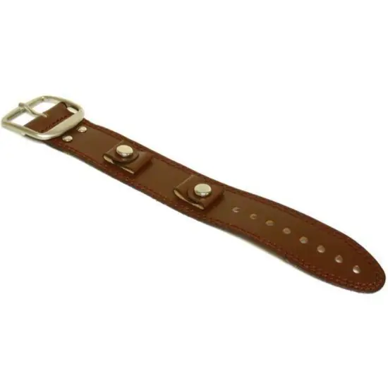 Brown Wide Leather Cuff Wrist Watch Band Rock N Roll {1}