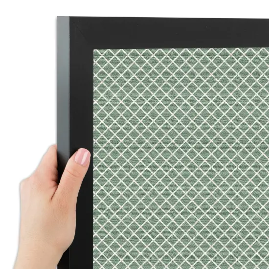 PinPix Custom Bulletin Board Nile Green Diamond Poster Board Has a Fabric Style Canvas Finish, Framed in Satin Black, by ArtToFrames (PinPix-380) {3}