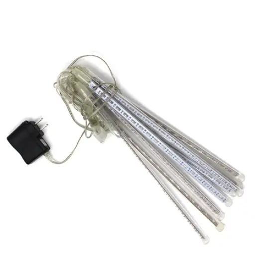 Perfect Holiday 8 Tubes Snowfall 30cm - Icicle Lights White {4}