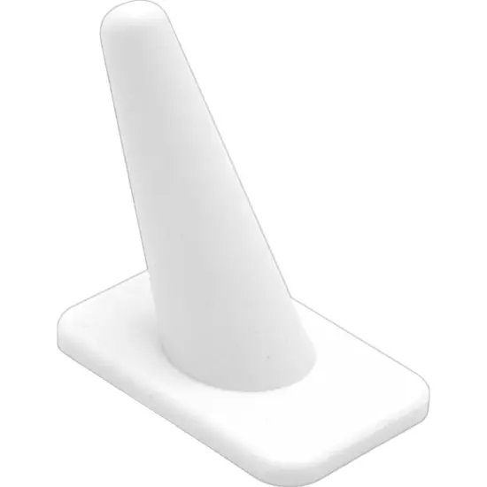2 White Rubber Ring Finger Jewelry Holder Showcase Display Stands {2}