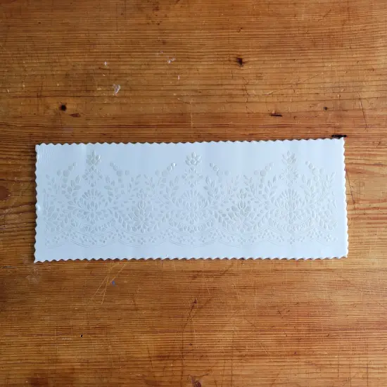 Antique Lace Cake Side Stencil | C1075 by Designer Stencils | Cake Decorating Tools | Baking Stencils for Royal Icing, Airbrush, Dusting Powder | Reusable Plastic Food Grade Stencil for Cakes | Easy to Use & Clean Cake Stencil {4}