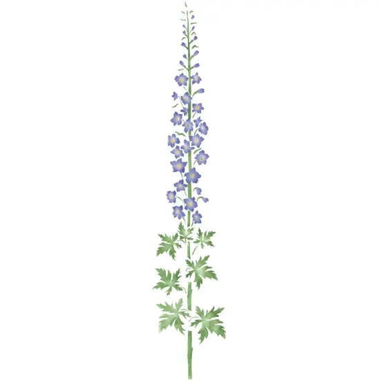 Large Delphinium Wall Stencil | 1135 by Designer Stencils | Floral Stencils | {1}