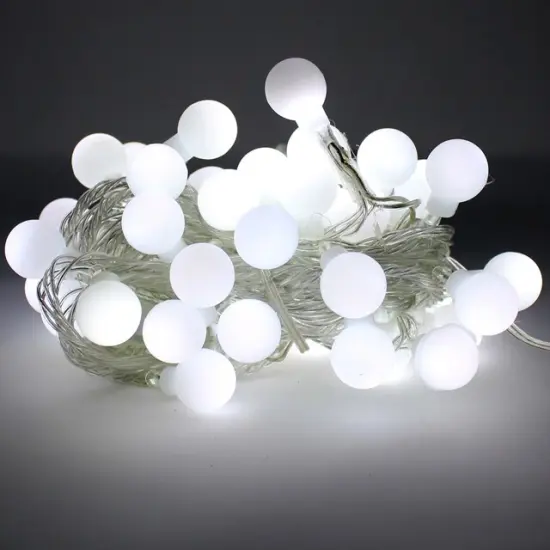 Perfect Holiday 100 LED String Light Bulb White {1}