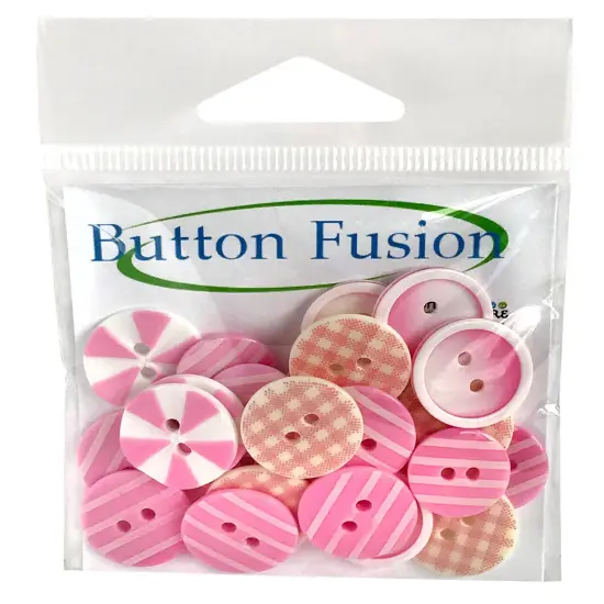 Buttons Galore and More Colorful Printed Buttons for Crafts & Sewing - 45 Buttons Tickle me pink {2}