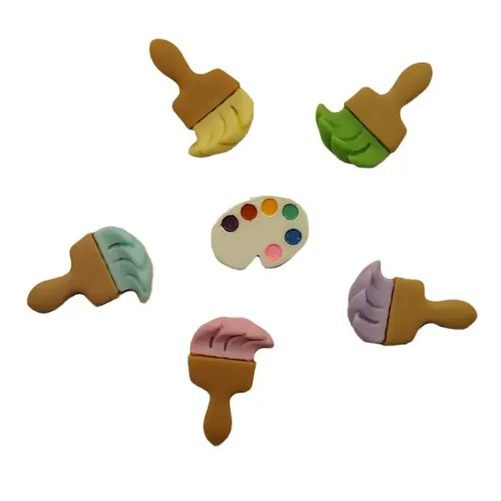 Buttons Galore Flatback Embellishments for Crafts - Artist - 18 Pieces {1}