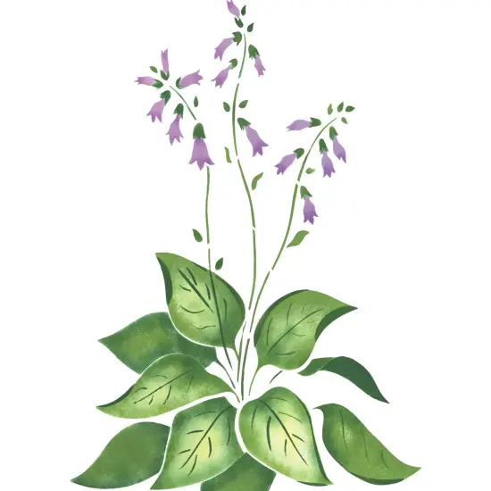 Large Hosta Wall Stencil | 1868 by Designer Stencils | Floral Stencils | Reusable Art Craft Stencils for Painting on Walls, Canvas, Wood | Reusable Plastic Paint Stencil for Home Makeover | Easy to Use & Clean Art Stencil {2}