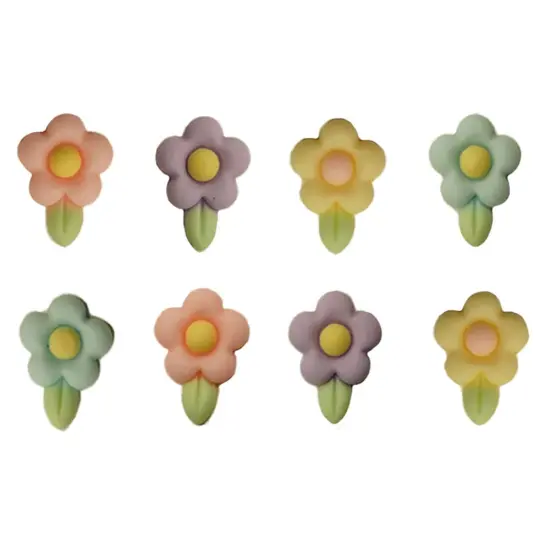 Buttons Galore Flatback Embellishments for Crafts - Dainty Daisies - 24 Pieces {1}