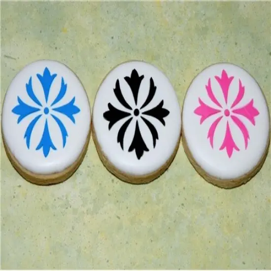 Round Medallion Cake Stencil Side | C071 by Designer Stencils | Cake Decorating Tools | Baking Stencils for Royal Icing, Airbrush, Dusting Powder | Reusable Plastic Food Grade Stencil for Cakes | Easy to Use & Clean Cake Stencil {4}