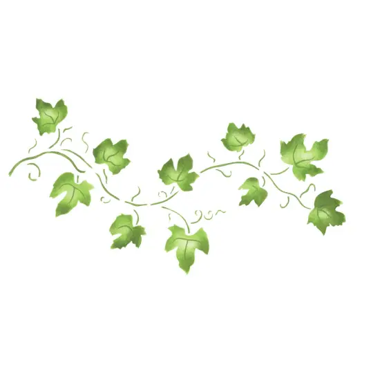 Small Ivy Vine Wall Stencil | 1538 by Designer Stencils | Floral Stencils | Reusable Art Craft Stencils for Painting on Walls, Canvas, Wood | Reusable Plastic Paint Stencil for Home Makeover | Easy to Use & Clean Art Stencil {1}