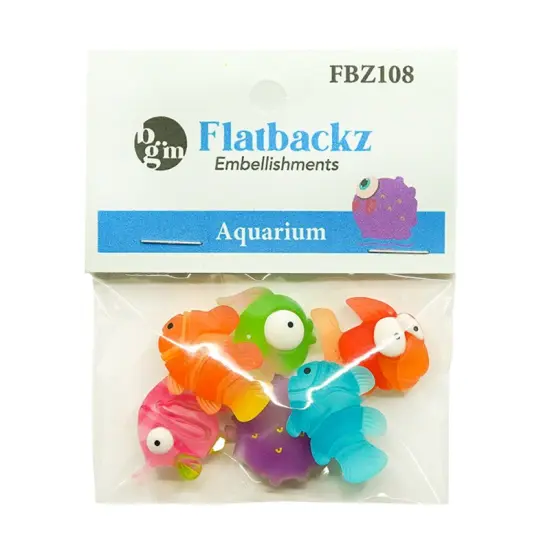Buttons Galore Flatback Embellishments - Aquarium Fish - 18 Pieces {3}