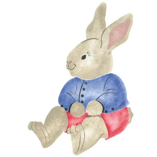 Blue Boy Bunny Wall Stencil | 1895 by Designer Stencils | Animal & Nature Stencils | Reusable Art Craft Stencils for Painting on Walls, Canvas, Wood | Reusable Plastic Paint Stencil for Home Makeover | Easy to Use & Clean Art Stencil {1}