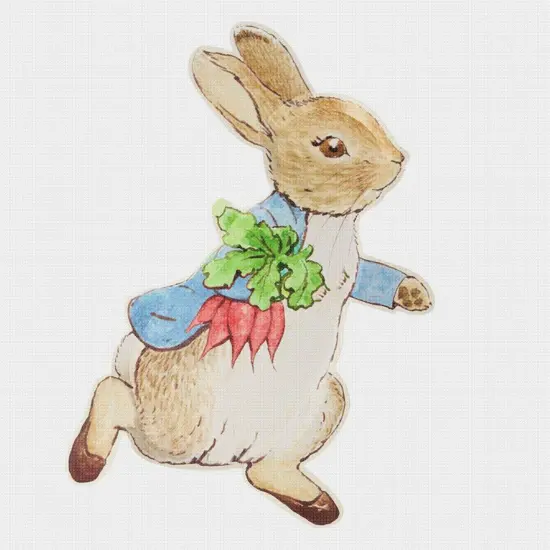 Beatrix Potter Peter Rabbit Brings Carrots Home Counted Cross Stitch Pattern {2}