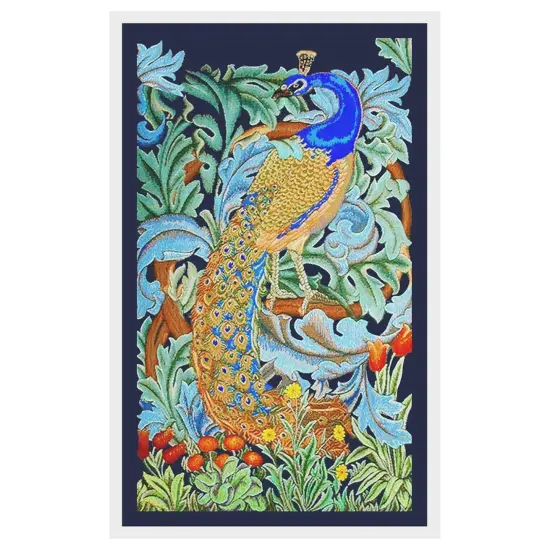 Peacock by Arts and Crafts Movement Founder William Morris Counted Cross Stitch Pattern {2}
