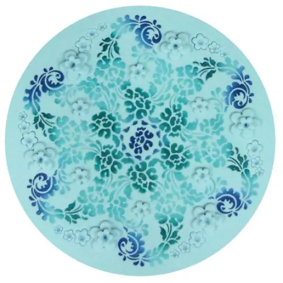 Alencon Lace Cake Stencil Top | C369 by Designer Stencils | Cake Decorating Tools | Baking Stencils for Royal Icing, Airbrush, Dusting Powder | Reusable Plastic Food Grade Stencil for Cakes | Easy to Use & Clean Cake Stencil {2}