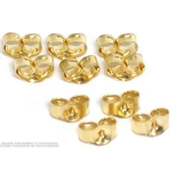 10 14K Gold Friction Baby Earring Backs {2}
