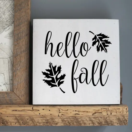 Hello Fall Embossing 12 x 12 Stencil | FS098 by Designer Stencils | Reusable Stencils Easy to Clean | {4}