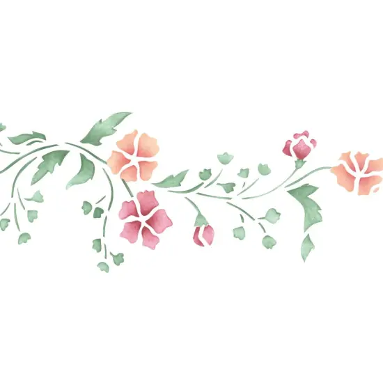 Pansy Wall Stencil | 1054 by Designer Stencils | Floral Stencils | Reusable Art Craft Stencils for Painting on Walls, Canvas, Wood | Reusable Plastic Paint Stencil for Home Makeover | Easy to Use & Clean Art Stencil {2}