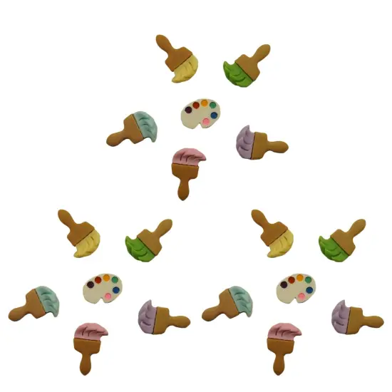 Buttons Galore Flatback Embellishments for Crafts - Artist - 18 Pieces {4}