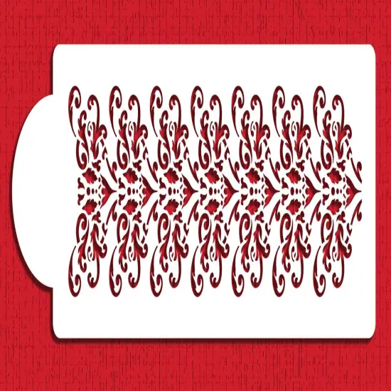 Lace Cake Stencil Set #3 | C364 by Designer Stencils | Cake Decorating Tools | Baking Stencils for Royal Icing, Airbrush, Dusting Powder | Reusable Plastic Food Grade Stencil for Cakes | Easy to Use & Clean Cake Stencil {1}