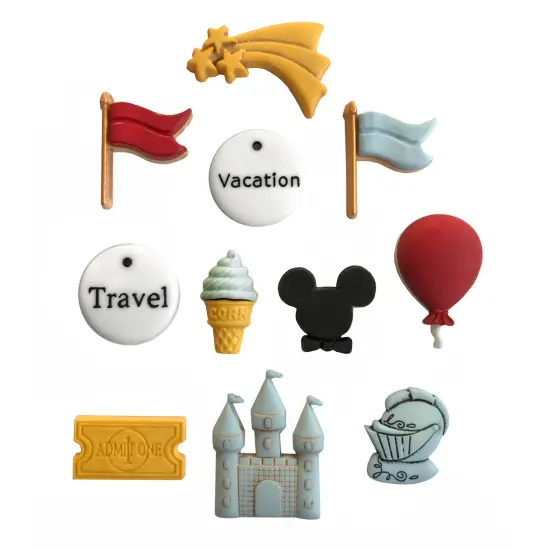 Buttons Galore 50+ Assorted Fairytale Buttons for Sewing & Crafts - 6 Button Pack {6}