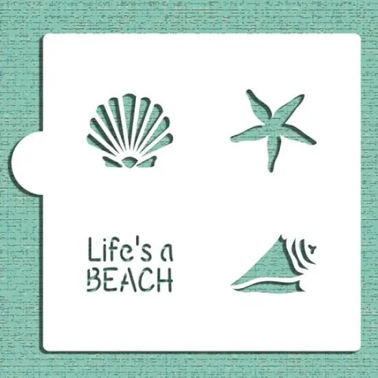 Life's a Beach Cookie & Craft Stencil | CM052 by Designer Stencils | Cookie Stencils for Royal Icing, Airbrush, Dusting Powder | {5}