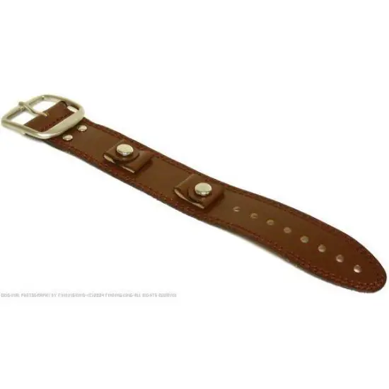 Brown Wide Leather Cuff Wrist Watch Band Rock N Roll {2}