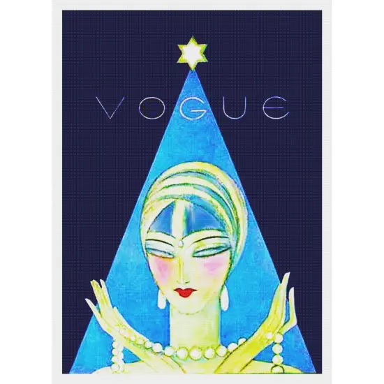 Art Deco Flapper with Pearls Vogue by Helen Dryden Counted Cross Stitch Pattern {2}