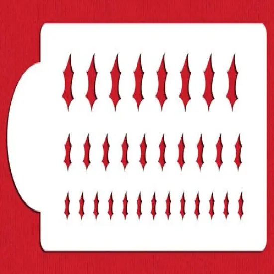 Holly 3-Dimensional Cake Stencil | C033 by Designer Stencils | Cake Decorating Tools | Baking Stencils for Royal Icing, Airbrush, Troweling, Molding | Reusable Plastic Food Grade Stencil for Cakes & Chocolates | Easy to Use & Clean Cake Stencil {1}