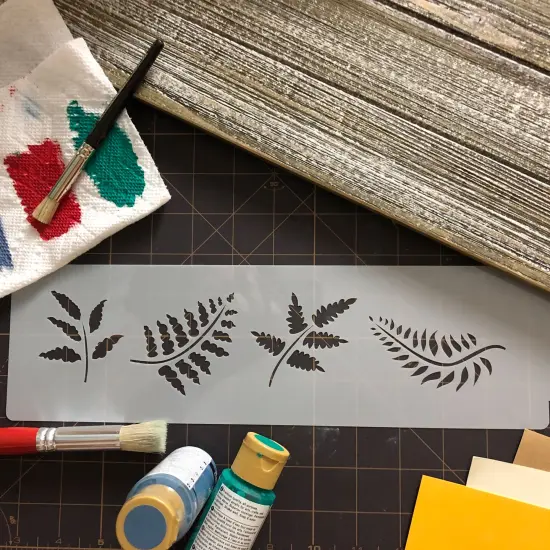 Fern Leaves Cake Stencil | C221 by Designer Stencils | Cake Decorating Tools | Baking Stencils for Royal Icing, Airbrush, Dusting Powder | Reusable Plastic Food Grade Stencil for Cakes | Easy to Use & Clean Cake Stencil {4}