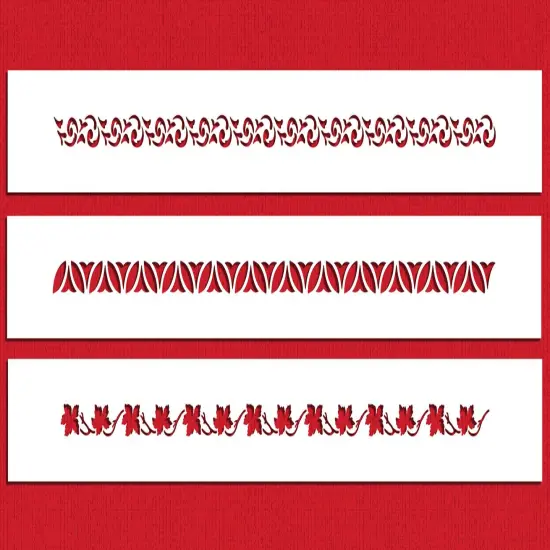Fancy Ribbons Cake Stencils | C233 by Designer Stencils | Cake Decorating Tools | {1}