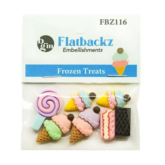 Buttons Galore Flatback Embellishments for Crafts - Frozen Treats - 21 Pieces {3}
