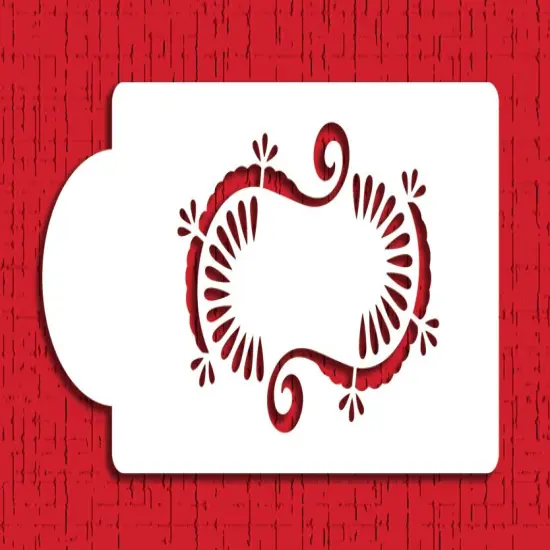 Mehndi Cake Stencil Tier #1 | C390 by Designer Stencils | Cake Decorating Tools | Baking Stencils for Royal Icing, Airbrush, Dusting Powder | Reusable Plastic Food Grade Stencil for Cakes | Easy to Use & Clean Cake Stencil {1}