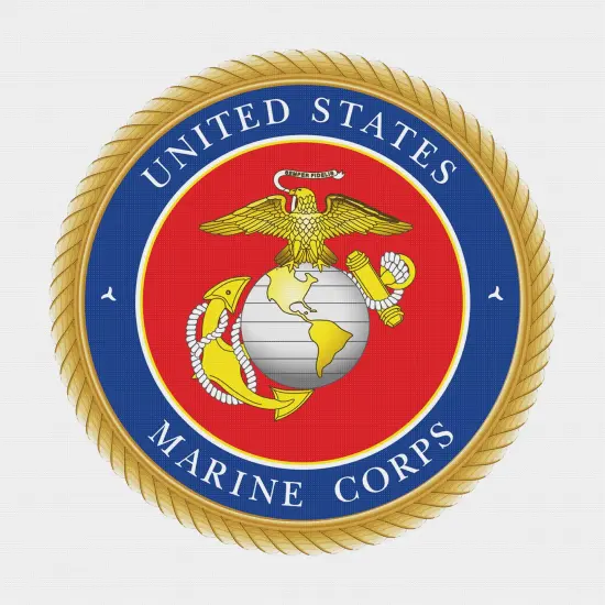 US American Marine Crest Insignia Emblem Counted Cross Stitch Chart Pattern {2}