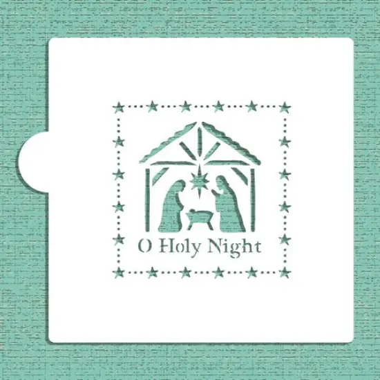 O Holy Night Nativity Scene Cookie & Craft Stencil | CM034 by Designer Stencils | Cookie Decorating Tools | {6}