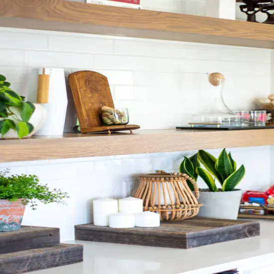 Rustic Farmhouse Decorative 15 in. x 15 in. Solid Reclaimed Wooden Display Riser/Stand Grey {5}