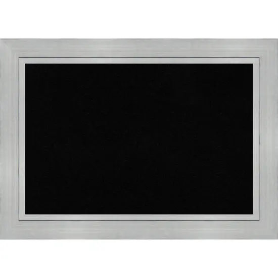 Cork Board, Romano Silver Wood Frame - Bulletin Board, Organization Board, Pin Board Black Cork {1}