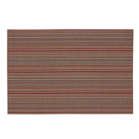 PLACEMAT TANGO RED MICRO STRIPE Set of 6 {2}