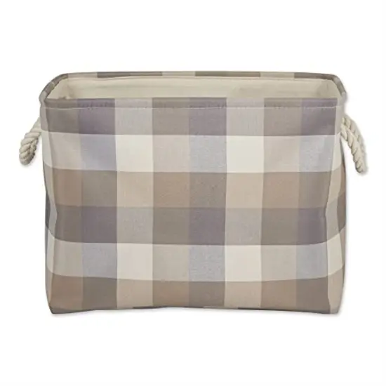 DII Polyester Bin Tri Color Stone Rectangle Medium 16"x10"x12" {2}