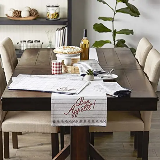 DII Kitchen Windowpane Embellished Napkin (Set of 4) {6}