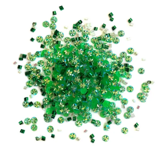 Buttons Galore Doo Dadz Embellishments, Flat Back Crystal Diamond Gems & Iridescent Sprinkles &ndash; Rainbow {3}